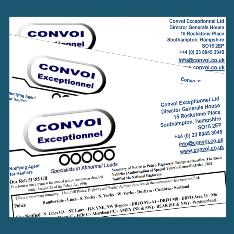 Convoi Exceptionnel Ltd | UK Abnormal Load Permits for long, wide, high, heavy transports
